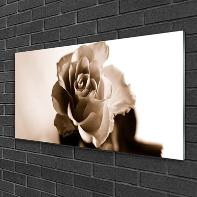 Floral Rose - No Frame Print on Glass