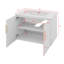 Ensemble de meuble-lavabo vintage 30 po avec lavabo en céramique et robinet 3 trous-66190233