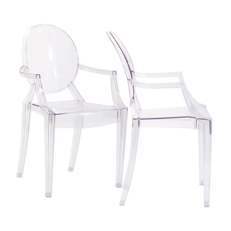 18'' H Stacking Armchair, Clear