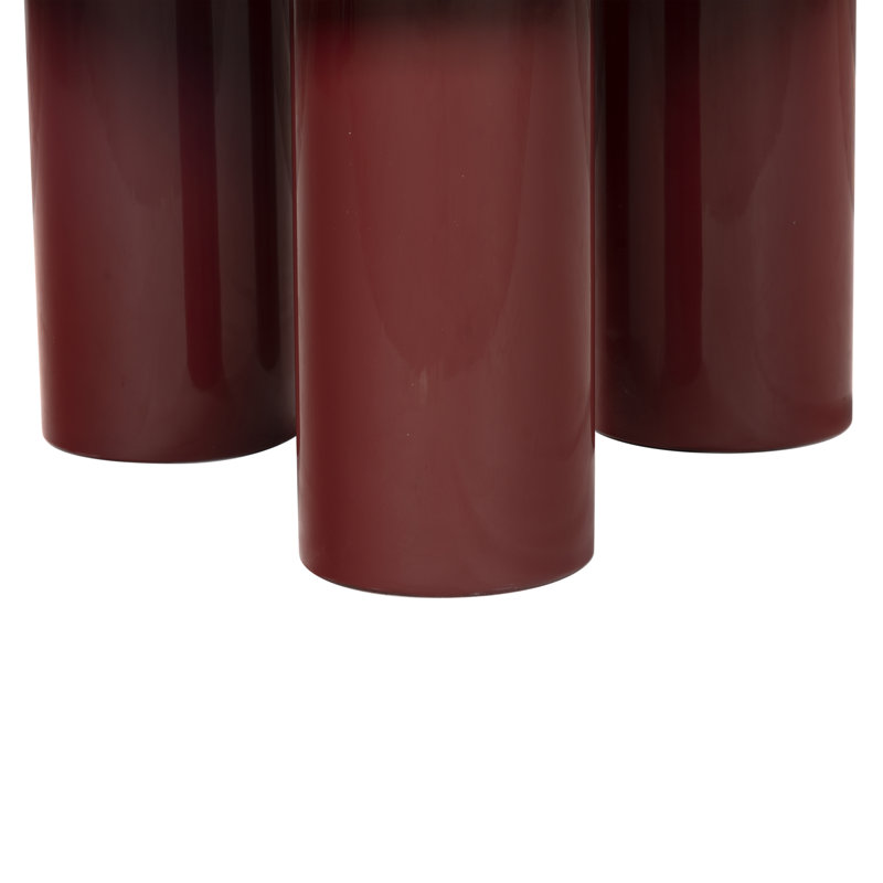 Latricia Round Concrete Coffee Table, Red