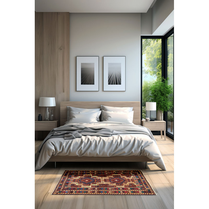 Tapis beige Teimani 3 pi 1 po x 4 pi 4 po