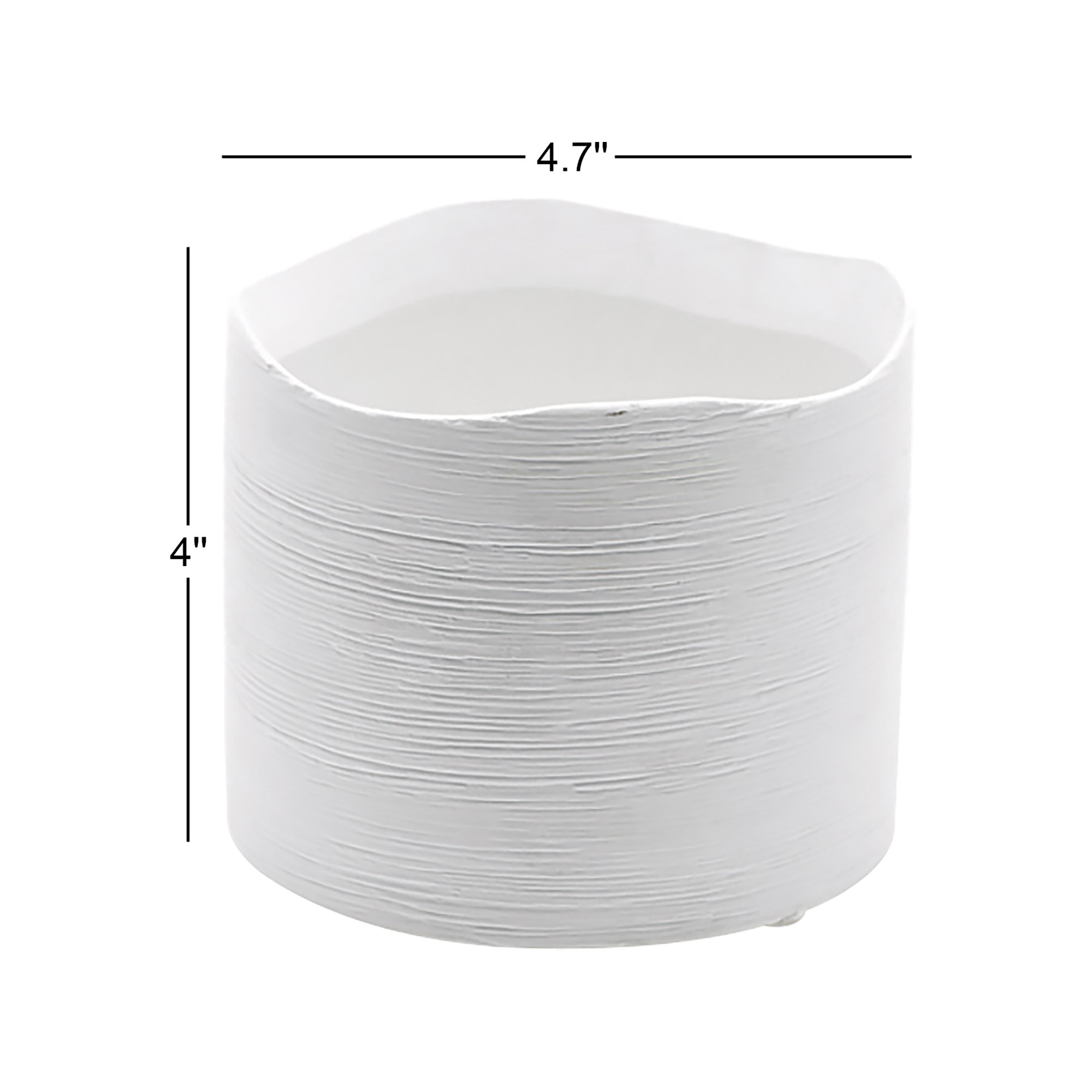 Handmade Ceramic Pot Planter, 4" H x 4.7" W x 4.7" D