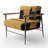 Walt Crossing Paths II - Upholstered Modern Yellow And Black Accent Arm Chair-1141238295