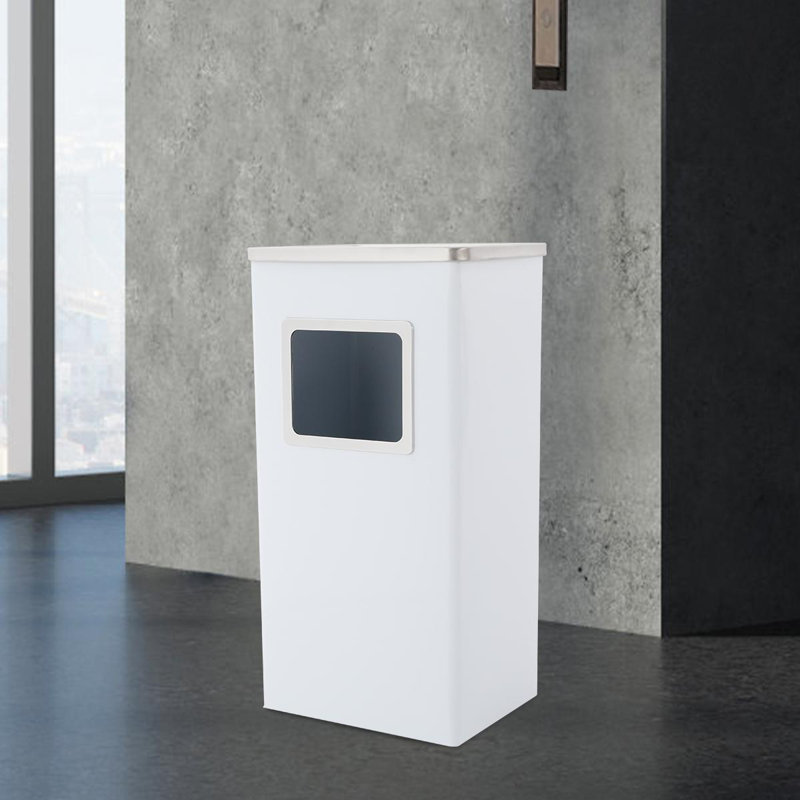 Trash Can Garbage Can, White