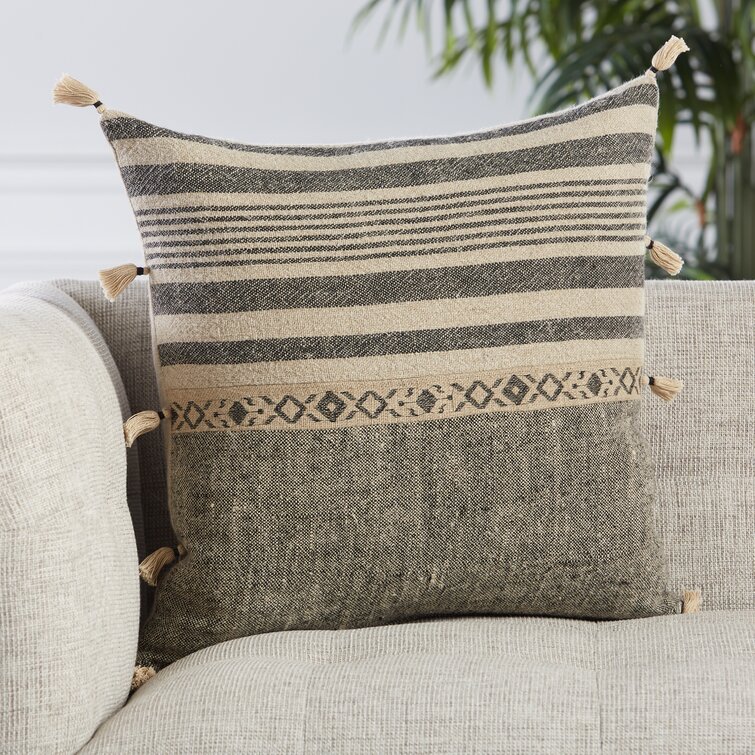 Griffin Linen Grey Decorative Pillow