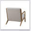 Fauteuil crème en polyester avec 4 pieds