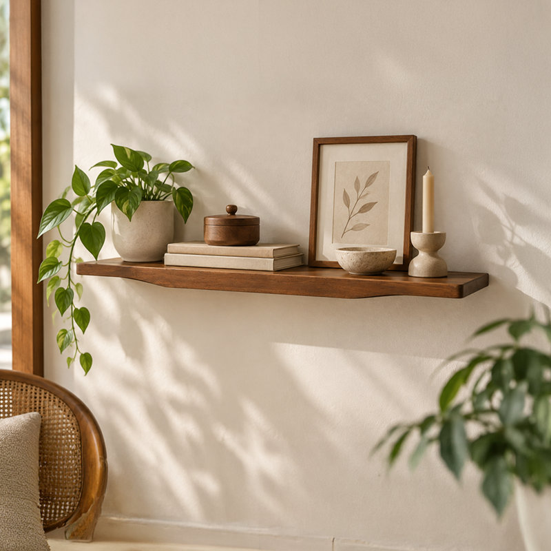 Tablettes murales flottantes en bois Sephine
