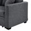 Lit modulaire escamotable modulaire, gris, revêtement en L, avec siège, convertible pour la nuit des invités, rangement sous de bons espaces de vie compacts, 54 po de profondeur, 85 de largeur, 35 de hauteur, 185,4 lb de gris