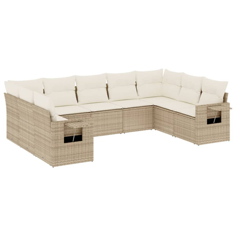 Ensemble de canapé de jardin Vidaxl beige, blanc crème