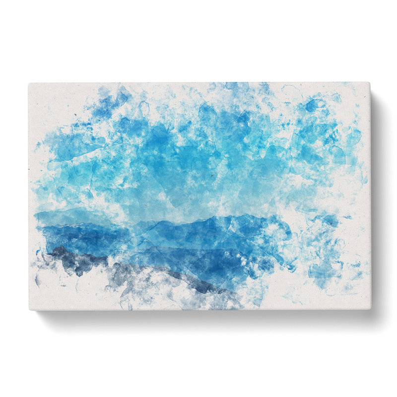 Blue Mountain Range In Annecy France - Wrapped Canvas, 60cm H x 91cm W x 4cm D