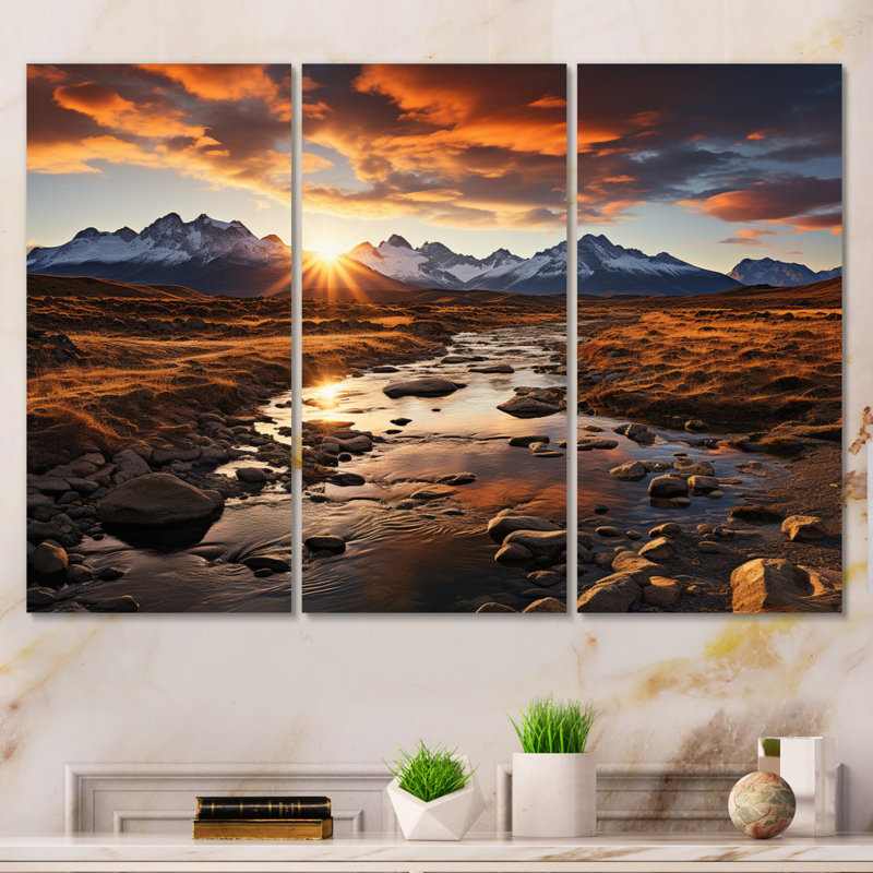 Wyoming Thunder Basin National Grassland I sur toile, reproduction de 3 pièces, H 40 po x l 60 po x P 1 po