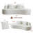 Castillon Modern Curved Upholstered Sofa with Pillows