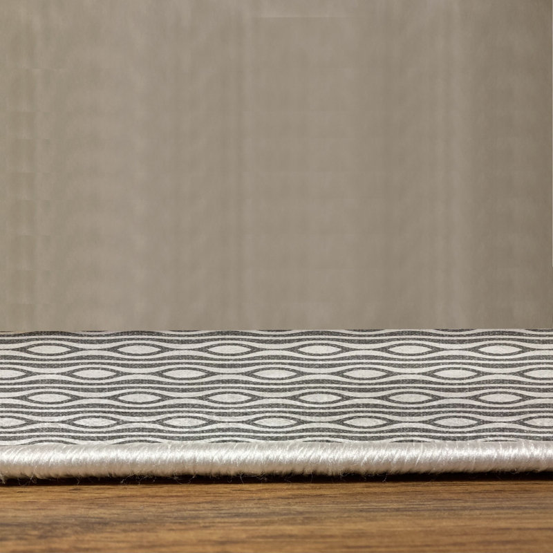 Tapis blanc et gris foncé, Rectangulaire 10 pi x 15 pi
