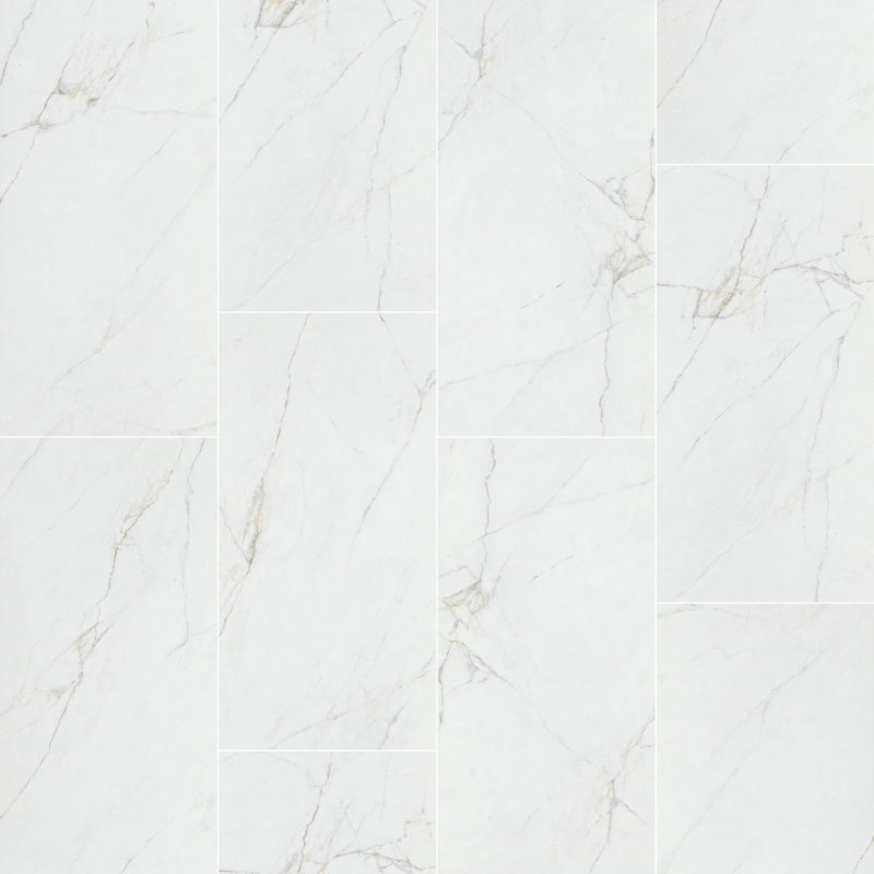 Carrelage mural en céramique lustré 12 po x 24 po Linea, Venatino Blanca