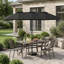 Parasol de patio simple à double face résistant aux intempéries de 15 pieds avec manivelle et base pour une utilisation dans la cour arrière au bord de la piscine