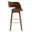 Swivel Upholstered Counter Stool with Solid Wood Frame-517292553