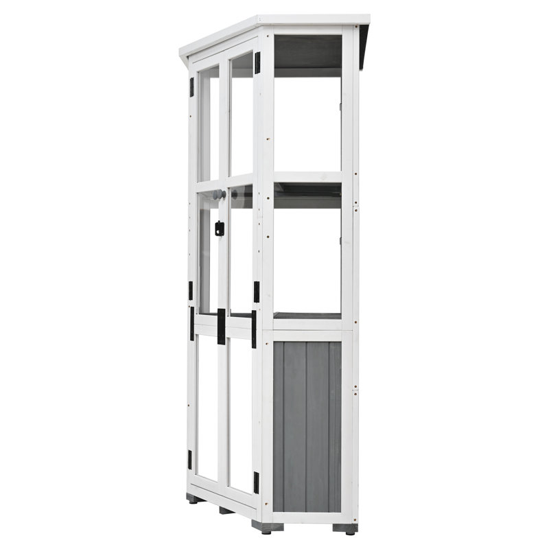 3 pi L x P 1,7 pi Armoire de rangement en bois D Garden pour jardin et cour arrière (1,7 pieds carrés)