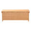 Banc de rangement en rotin naturel Yoselin de Bali & Pari avec cadre à bord festonné