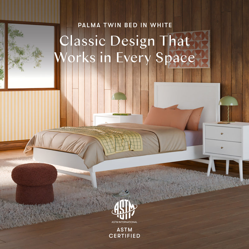 Palma Full Bed, Twin, White