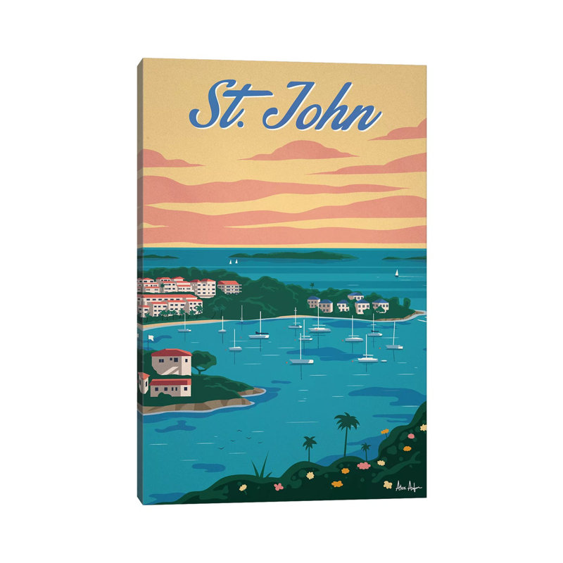 Cruz Bay - Print on Canvas, 66.04cm H x 45.72cm W x 3.81cm D, Wrapped Canvas