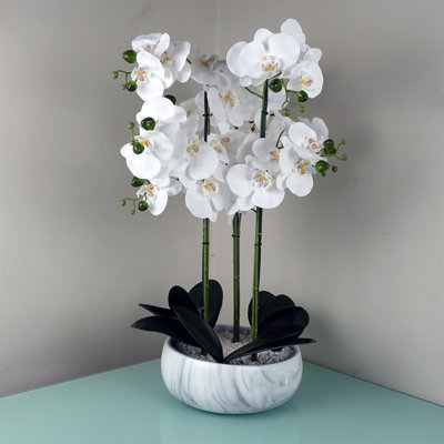 Plastic, Silk Artificial Arrangement in Planter