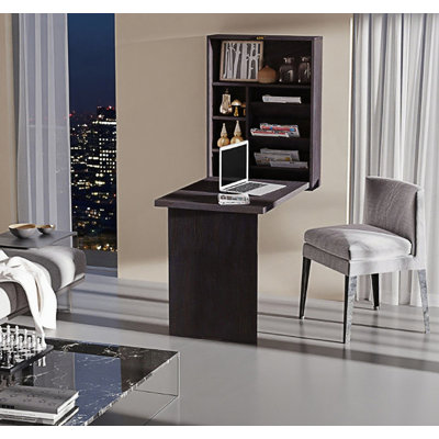Bureau convertible mural escamotable, bureau flottant multifonctionnel