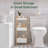 Bathroom Shelf 3-Tier Freestanding Organizer with Steel Frame for Bathroom Kitchen Bedroom,White & Natural -1162058025