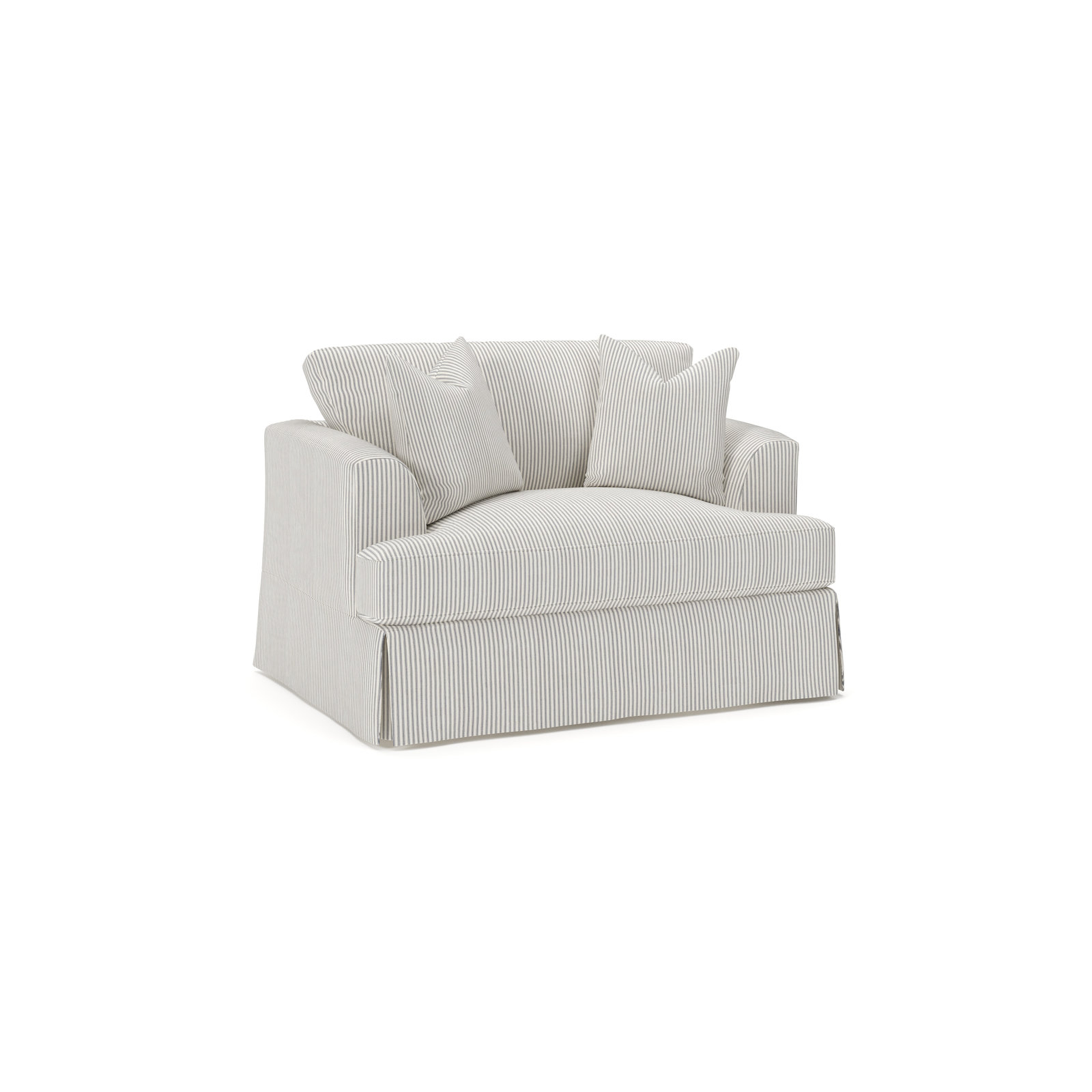 Lucia Upholstered Armchair, Cruise Adrift Woven Stripe