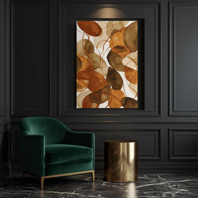 Abstract Watercolor 7 Brown Canvas Wall Art