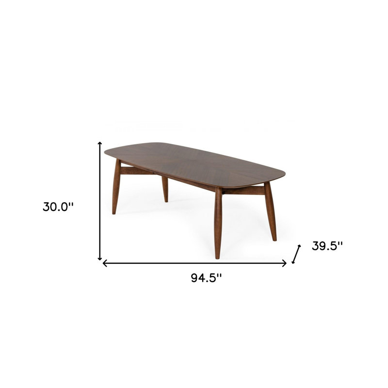  Table de salle à manger 95 "en bois massif brun