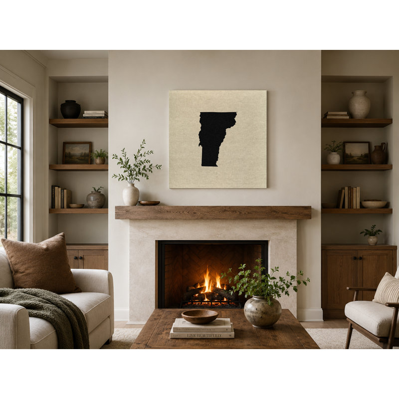 «Vermont State Silhouette», impression sur toile
