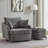40.6'' Wide Swivel Barrel Chair and Storage Ottoman-101697582