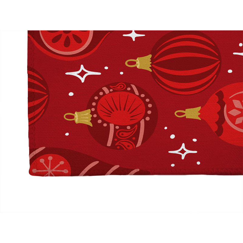 Paillasson Ornaments, Rouge, L 60 po x L 84 po