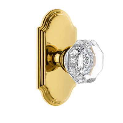 Grandeur Arc Short Plate with Chambord Crystal Knob