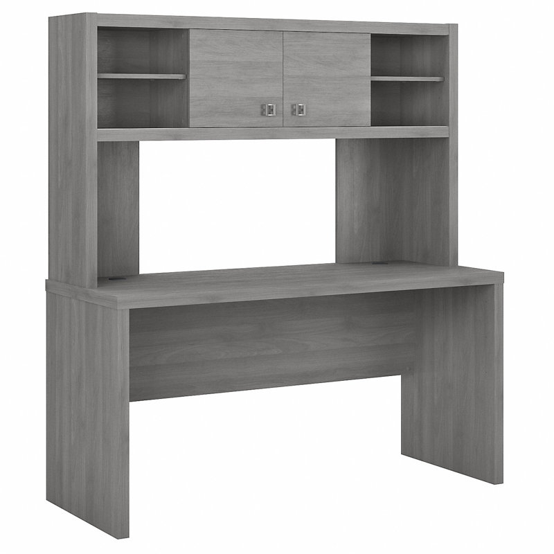 Echo Credenza Desk, Modern Gray