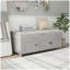Banc de rangement avec 3 portes en forme de volet, banc à chaussures avec coussin amovible et espace de rangement caché-760523484