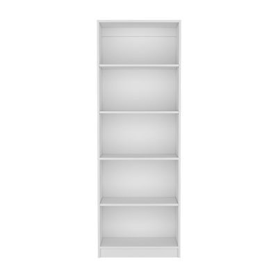 Bibliothèque à 4 tablettes, bureau, blanc