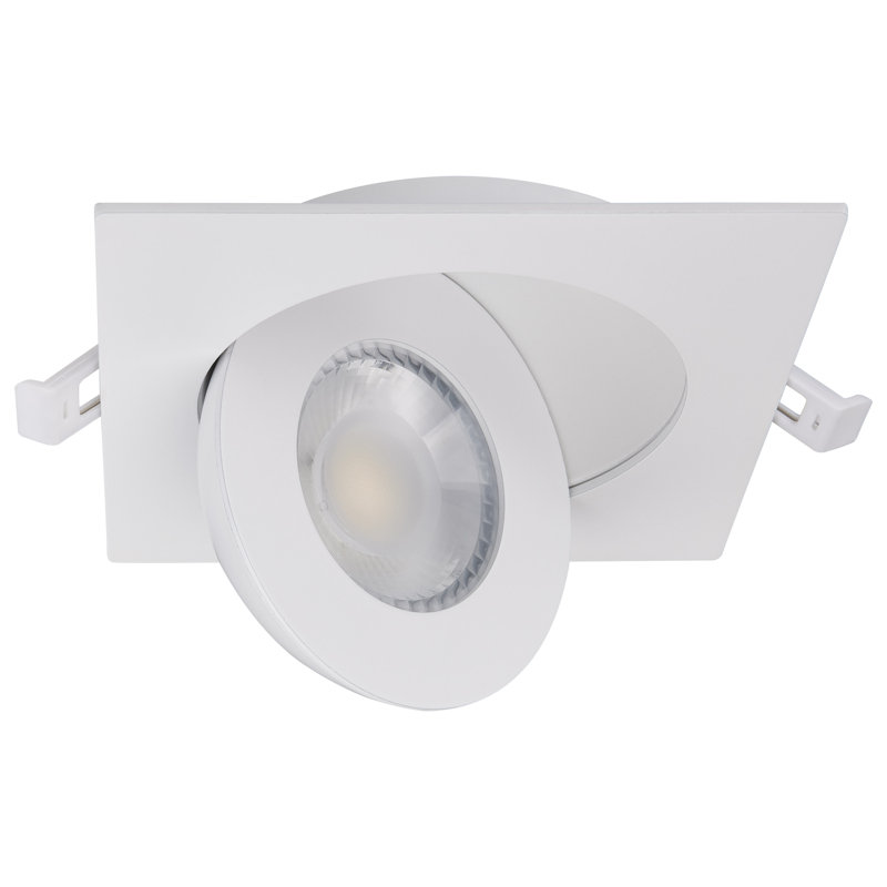4'' Selectable Color Temperature 9 Watt Dimmable Air-Tight IC Rated LED Canless Recessed Lighting Kit, White