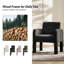 Chaise rembourrée Natalie de 26 po de largeur avec pieds en bois massif-509820536