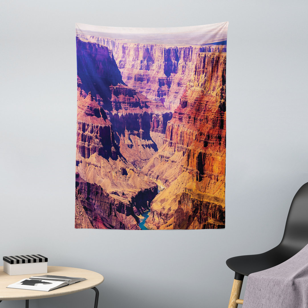 Wandteppich, Grand Canyon View USA, Braun