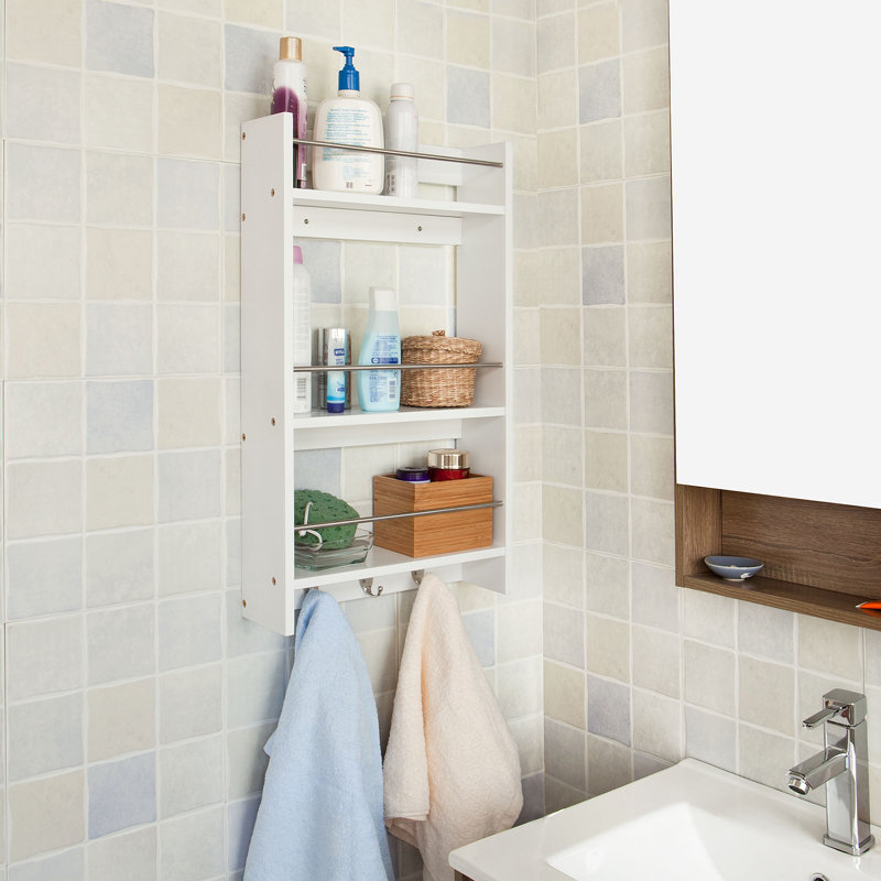 Swave 3 Piece Accent Shelf with Towel Bar