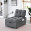 Lit convertible de 41,08 pouces de long, tissu gris, répond à toutes les exigences-809510560
