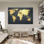 «World Map Adventure Awaits World Map», reproduction sur toile-92519012