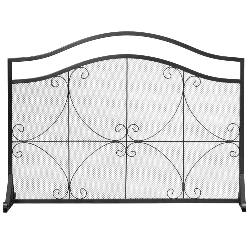Amauche 1 Panel Iron Fireplace Screen