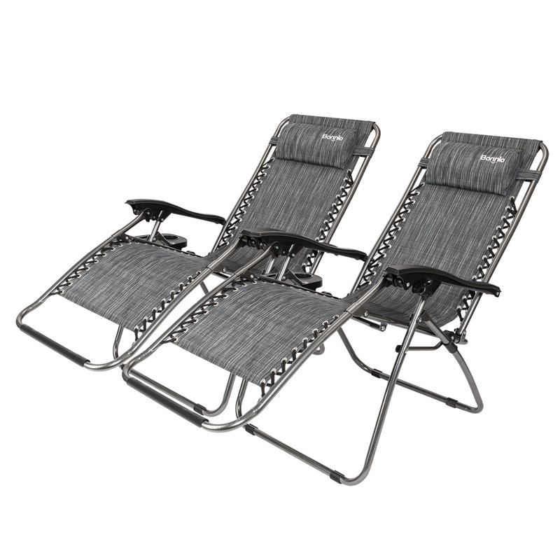Chaise pliante Zero Gravity, Gris