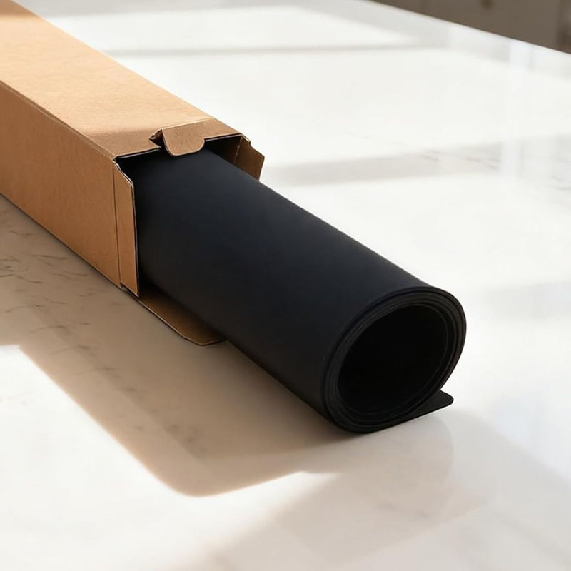 Large Silicone Mat 92 x 61cm x 2mm Extra Thick Worktop Protector for Table Black