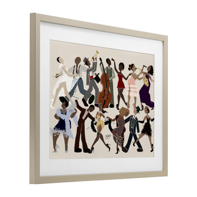 «Rhythm Jazz Dancers», reproduction encadrée sous verre, conception de Sierra Siler