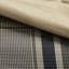 Édredon et drap écossais, literie multicolore marine avec édredon, draps, éléments élégants