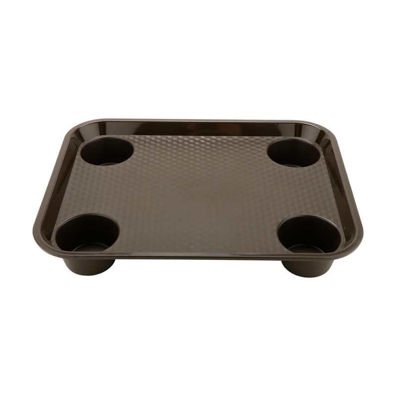 Polypropylene Tray - Set of 12, Brown