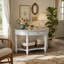 Console demi-lune en bois massif avec tiroir et tablette-1361520914-1361520924-1361520926